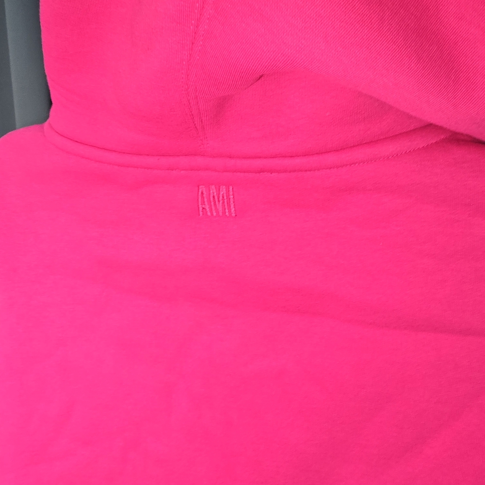 Ami Alexandre Mattiussi Vibrant Pink Hoodie. Size M - Picture 6 of 12